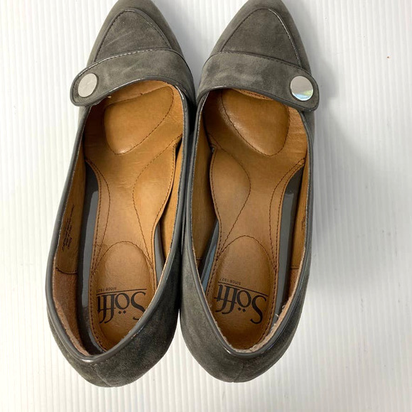 Women's Sofft Carleigh Pump Suede Leather Upper Gray Cushion Comfort Heels 9.5 M - Picture 6 of 9